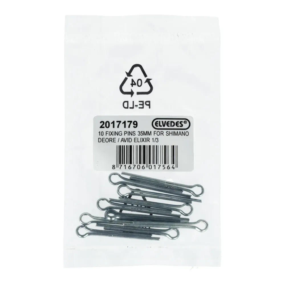 Zestaw 10 sworzni ELVEDES 35 mm do Shimano Deore/Avid Elixir 1/3