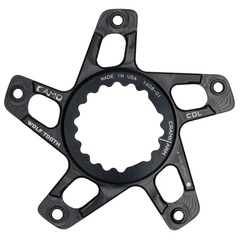 Mechanizm korbowy WOLF TOOTH CAMO M4 Cannondale Direct Mount Offset star -4mm czarny