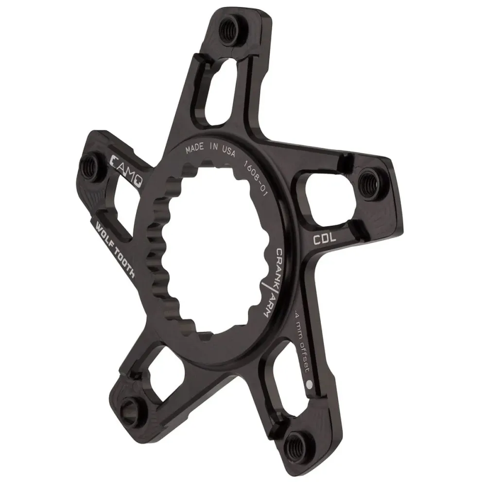 Mechanizm korbowy WOLF TOOTH CAMO M4 Cannondale Direct Mount Offset star -4mm czarny