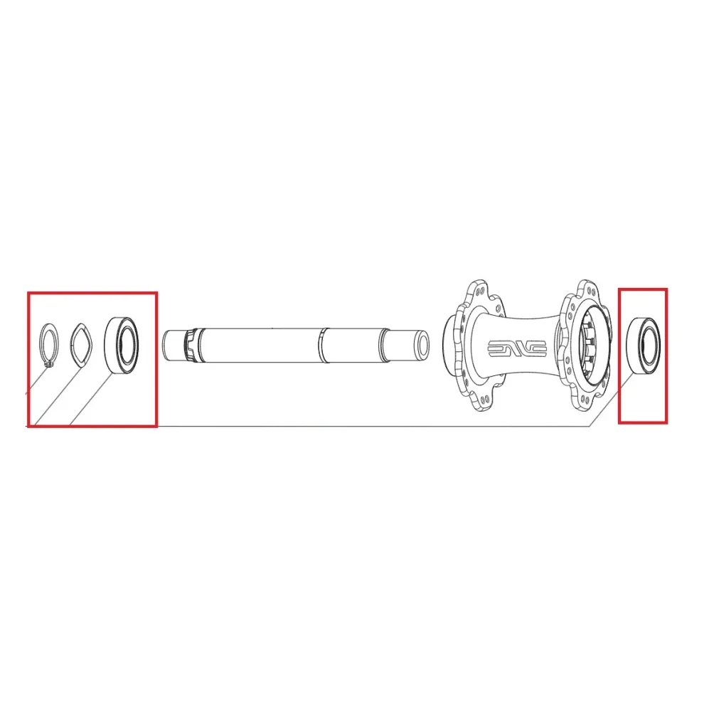 Łożyska piasty tylnej 17×28×7mm.ENVE INNERDRIVE