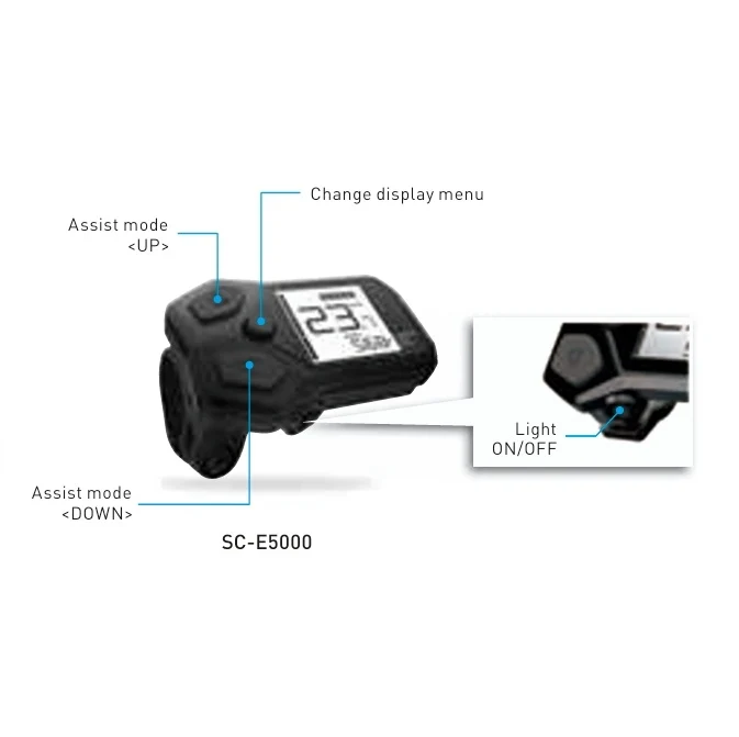 Ekran SHIMANO Steps SC-E5000 I-Spec EV