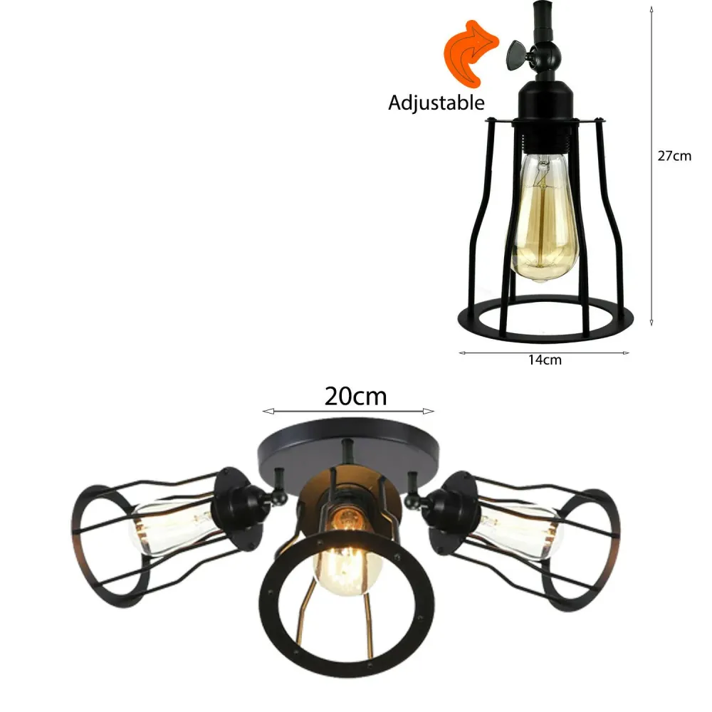 Ceiling Light 3 Shade Modern Flush Mount Lights~2014 LEDSone UK Ltd