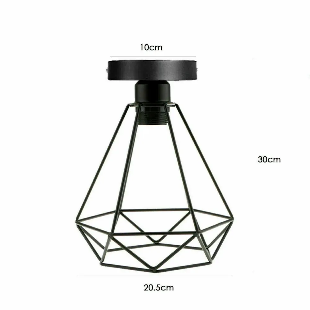 Vintage Edison Flush Mount Ceiling Pendant Light Lamp cage ~2149