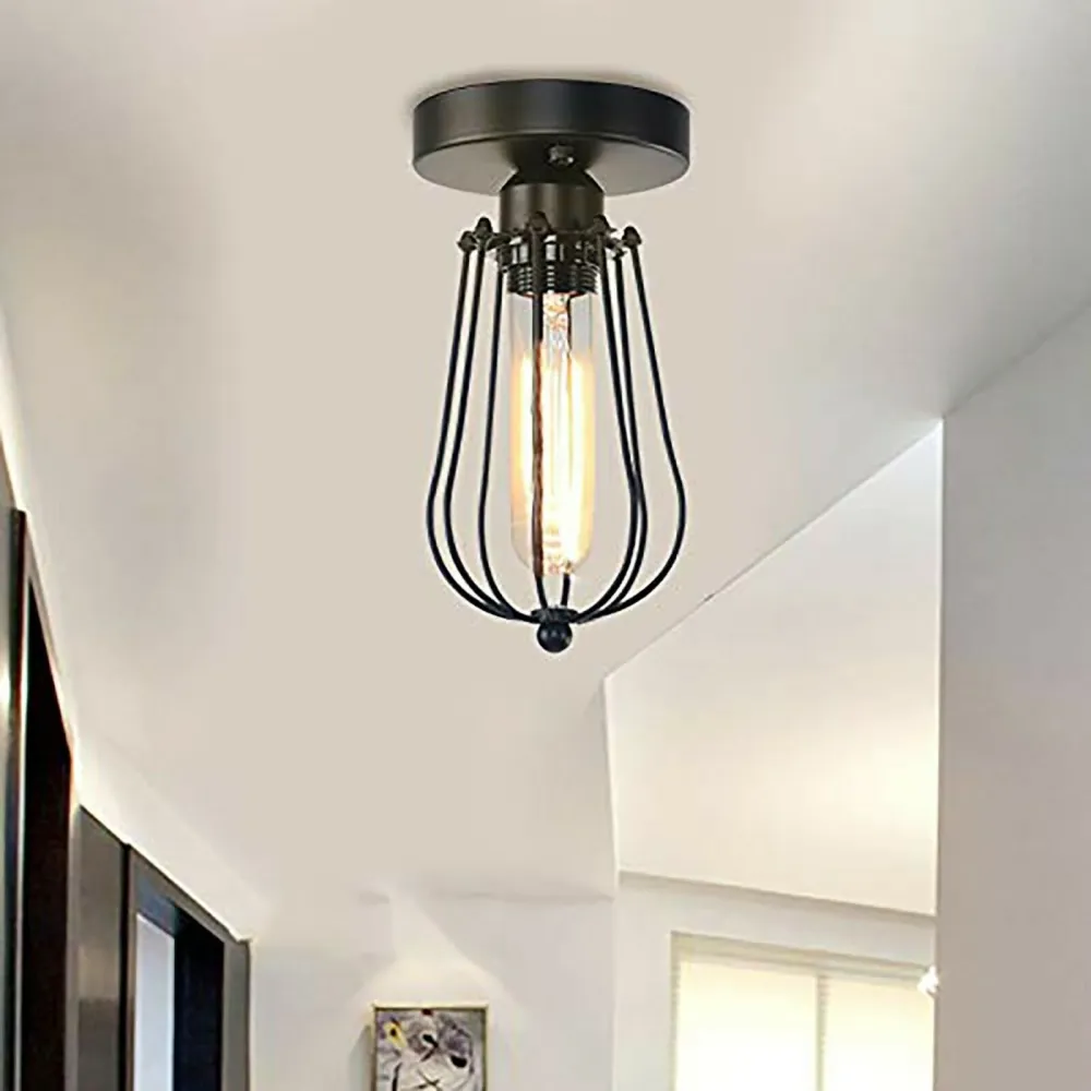 Vintage Hallway Black Flush Mounted ceiling lights ~2142