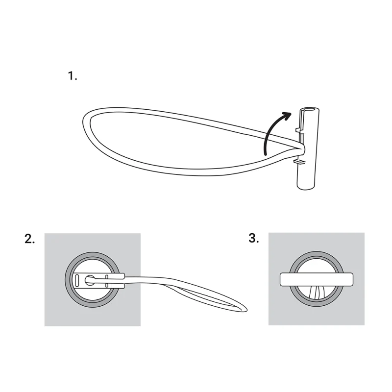 BUNGEE CORD T BAR guma elastyczna z zapadką dł. 20 cm - luz | BCT1-0420GY-L