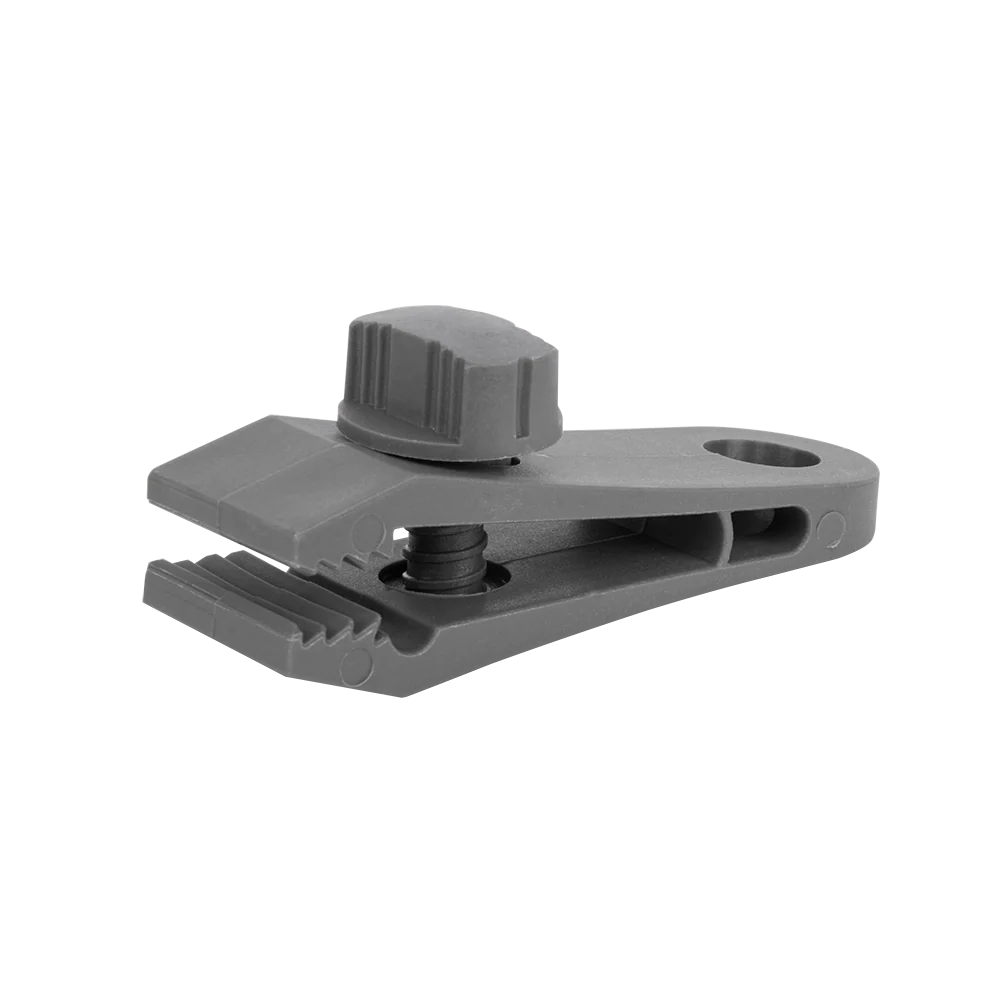BUNGEE CORD CLIPS klips zaciskowy, skręcany z uchwytem - luz(50szt.)gray | BCK3-L