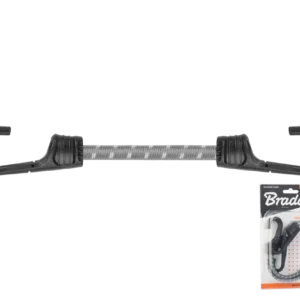 Guma elastyczna z hakiem metalowym pokrytym PVC BUNGEE CORD HOOK 2szt. x 40cm | BCH2-08040GY-B