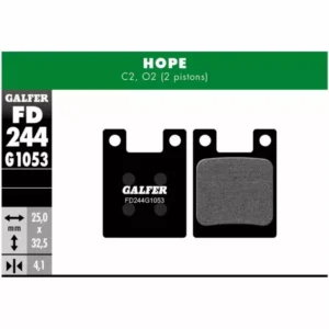 Galfer FD244G1053 Wkładki hamulcowe dla tłoków Hop C2, O2-2
