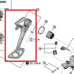 Zewnętrzny koszyk przerzutki tylnej GS SHIMANO CUES U8000/U6000