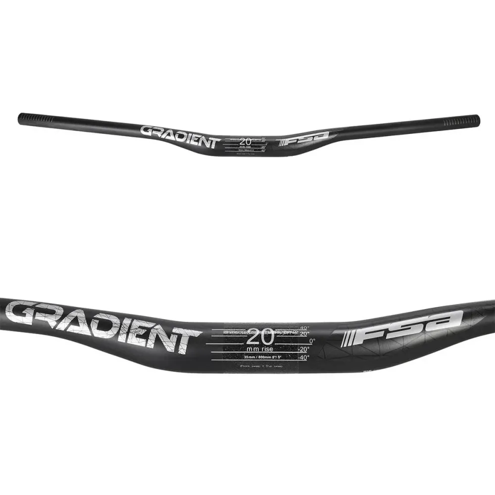 Kierownica FSA GRADIENT Carbon Rise 20mm 35/800mm czarna