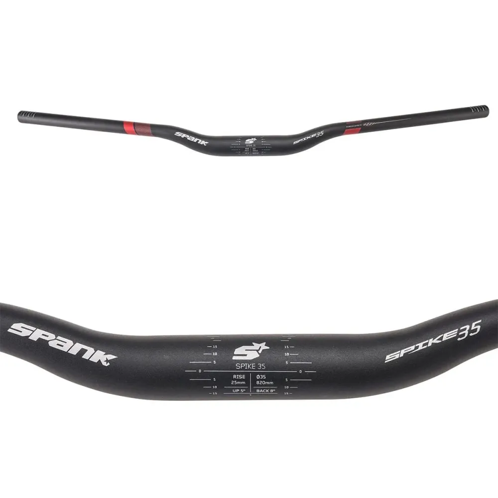 Kierownica SPANK SPIKE 35 VIBROCORE Rise 25mm 820mm czerwona