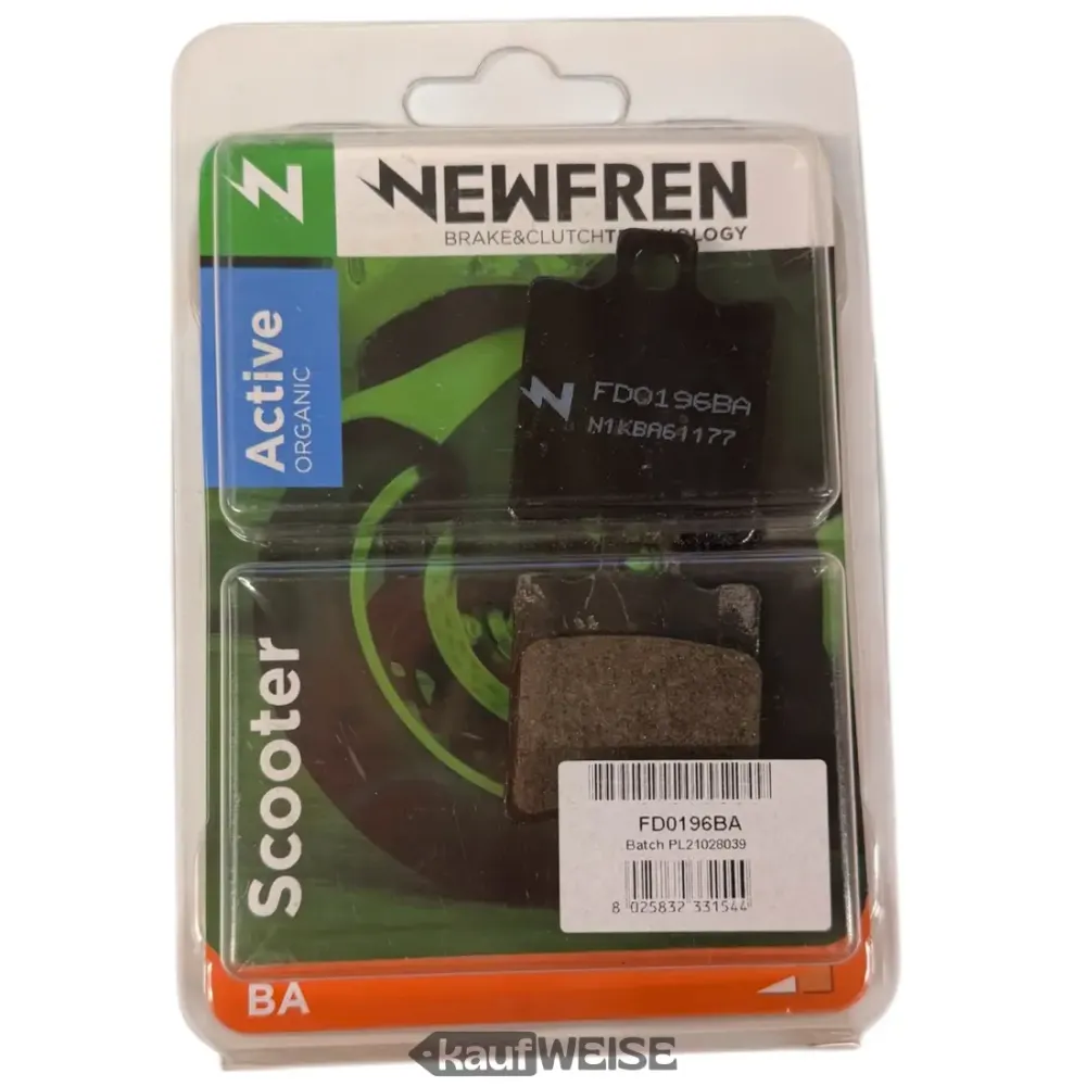 Klocki hamulcowe Newfren „Active Organic” (FD0196BA) | Za zgodą KBA | Aerox, Nitro, Biegacz, NRG