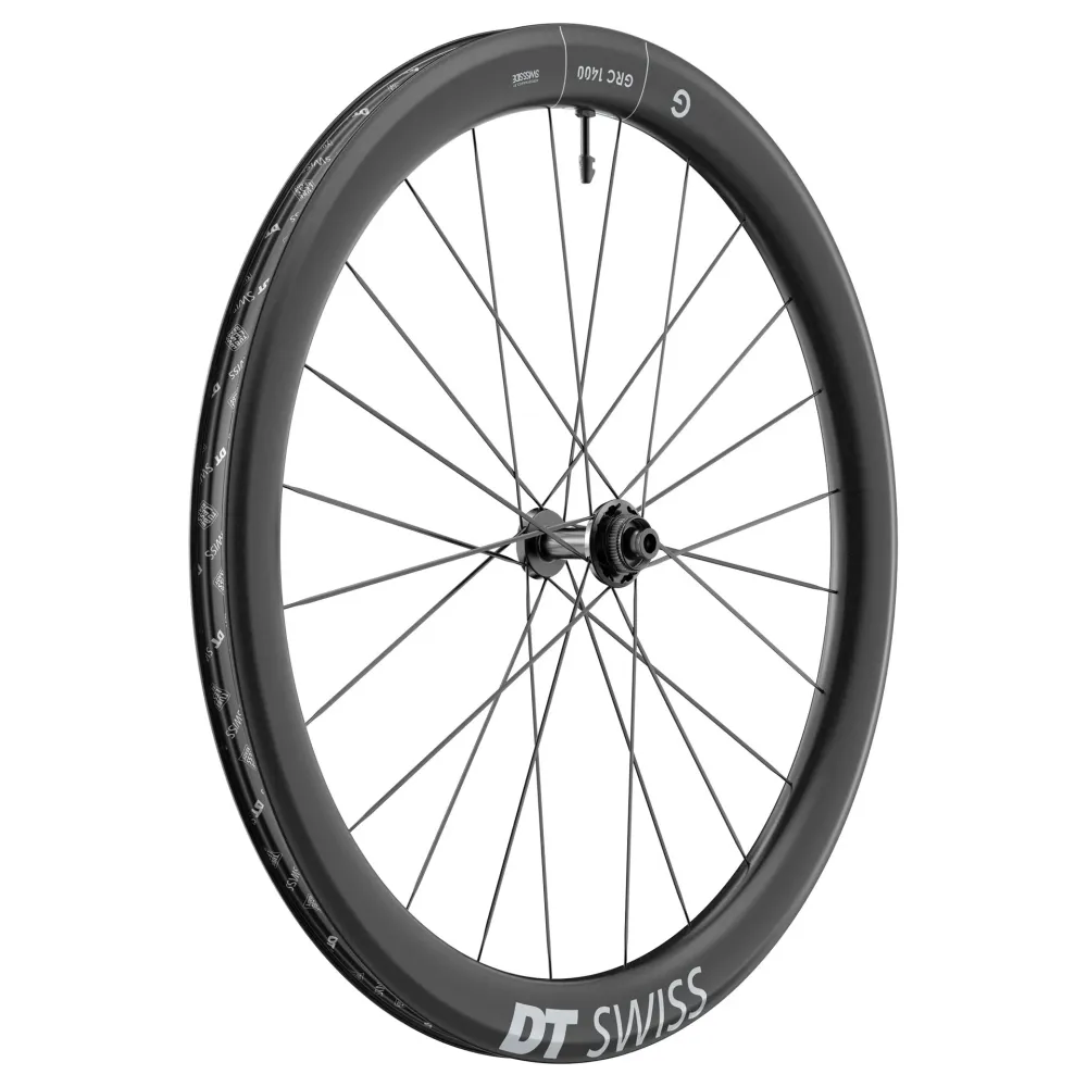 Przednie koło DT SWISS GRC 1400 DICUT 50 DISC przystosowane do jazdy bezdętkowej (Centerlock)