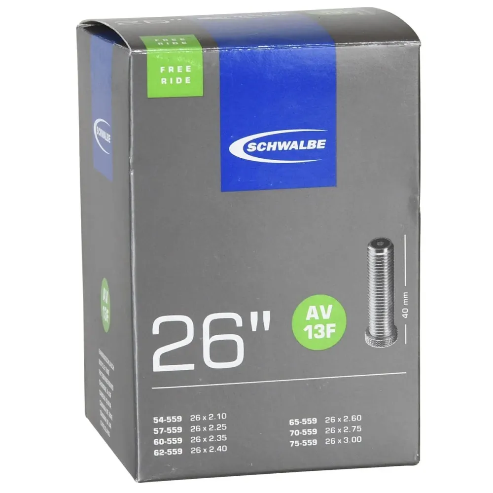 Dętka SCHWALBE EXTRA LIGHT AV 13F 26x2.10/3.00 butyl Schrader 40 mm