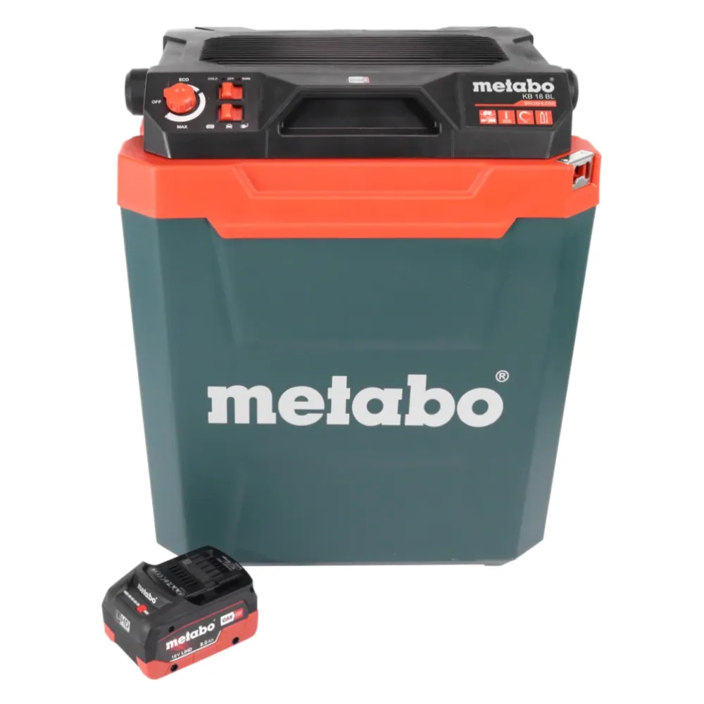 Chłodziarka akumulatorowa Metabo KB 18 BL 18 V z funkcją utrzymywania ciepł 28 l bezszczotkowa + 1x akumulator 8,0 Ah - be...