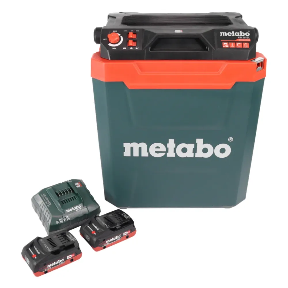 Chłodziarka akumulatorowa Metabo KB 18 BL 18 V z funkcją utrzymywania ciepł 28 l bezszczotkowa + 2x akumulator 4,0 Ah + ła...