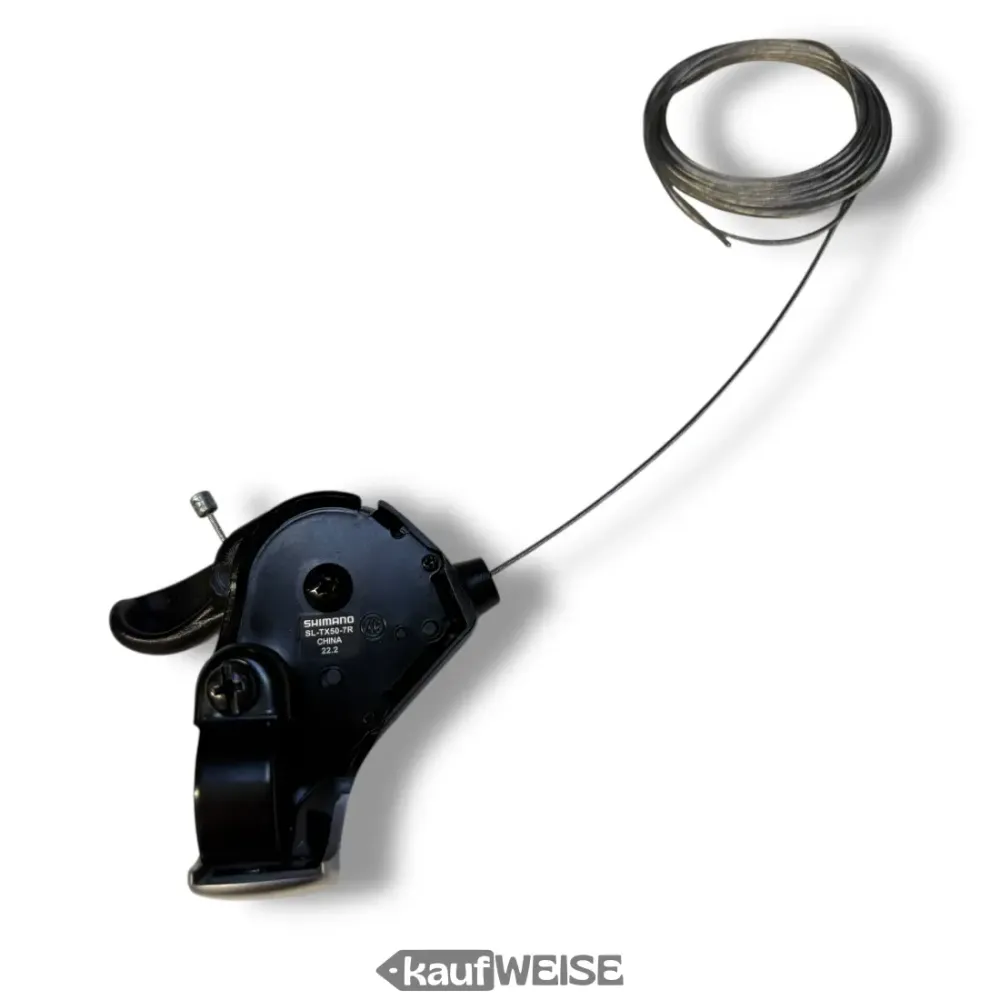 Manetka kciukowa SHIMANO Tourney SL-TX50-7R (7-biegowa prawa) | ze wskaźnikiem przełożenia | w zestawie linka 2400 mm