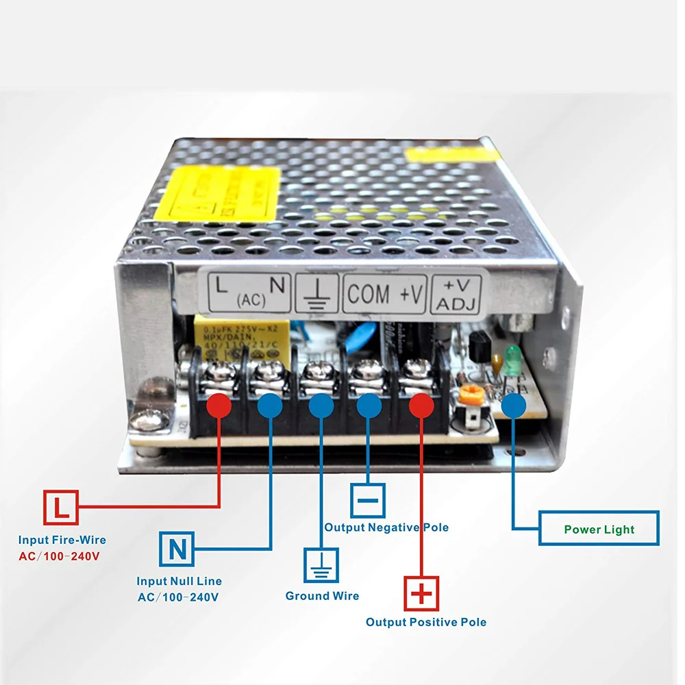 AC 110/220V to DC 24V Regulated Switching Power Supply Driver ~3297