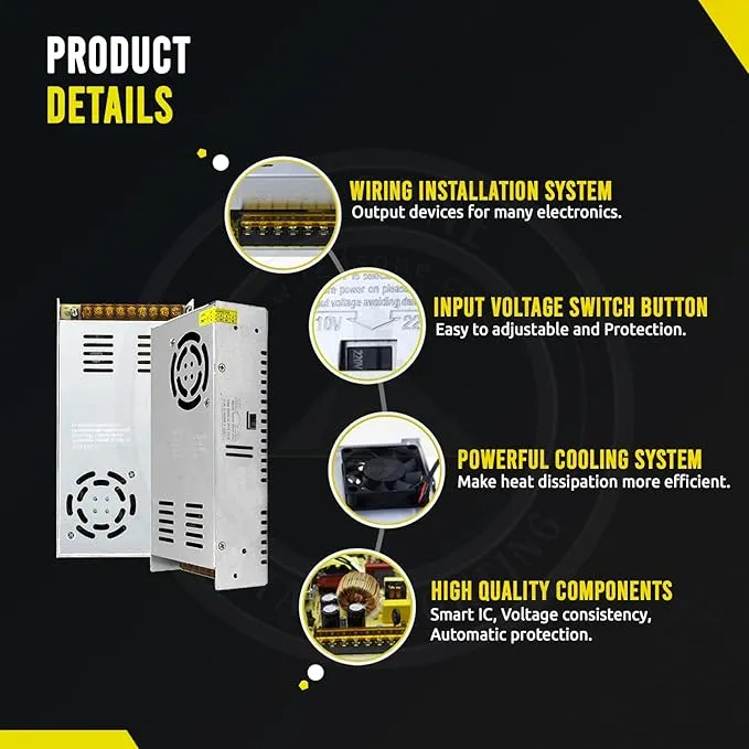 LED Transformer 12V DC 200W Slimline Industrial Power Supply~3337