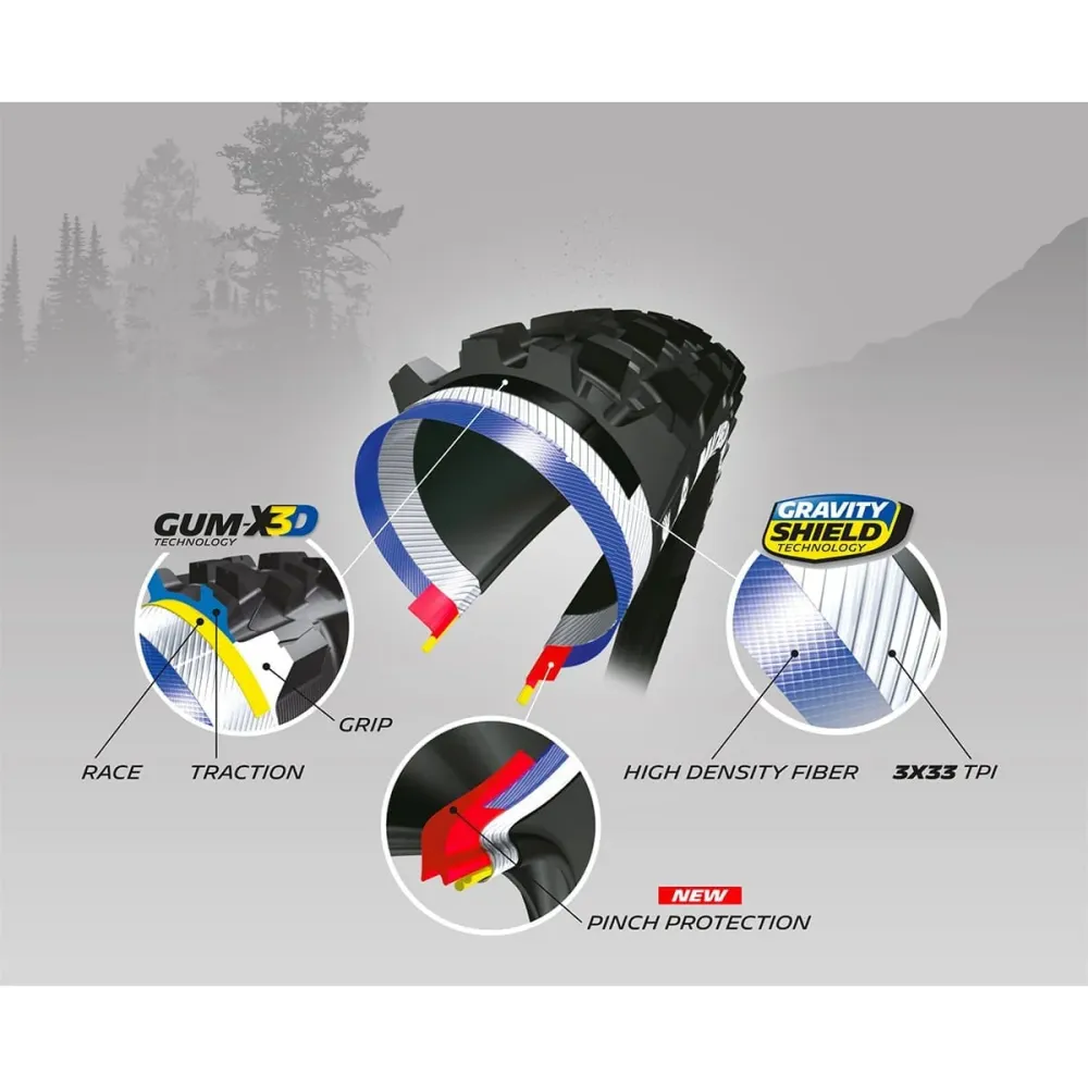 MICHELIN WILD ENDURO REAR Competition LIne 27.5x2.60 GUM-X Tubeless Ready Miękka opona w kolorze czarnym