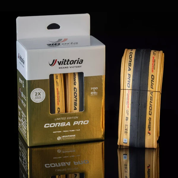 Para opon bezdętkowych VITTORIA CORSA PRO 700c - limitowana edycja złota