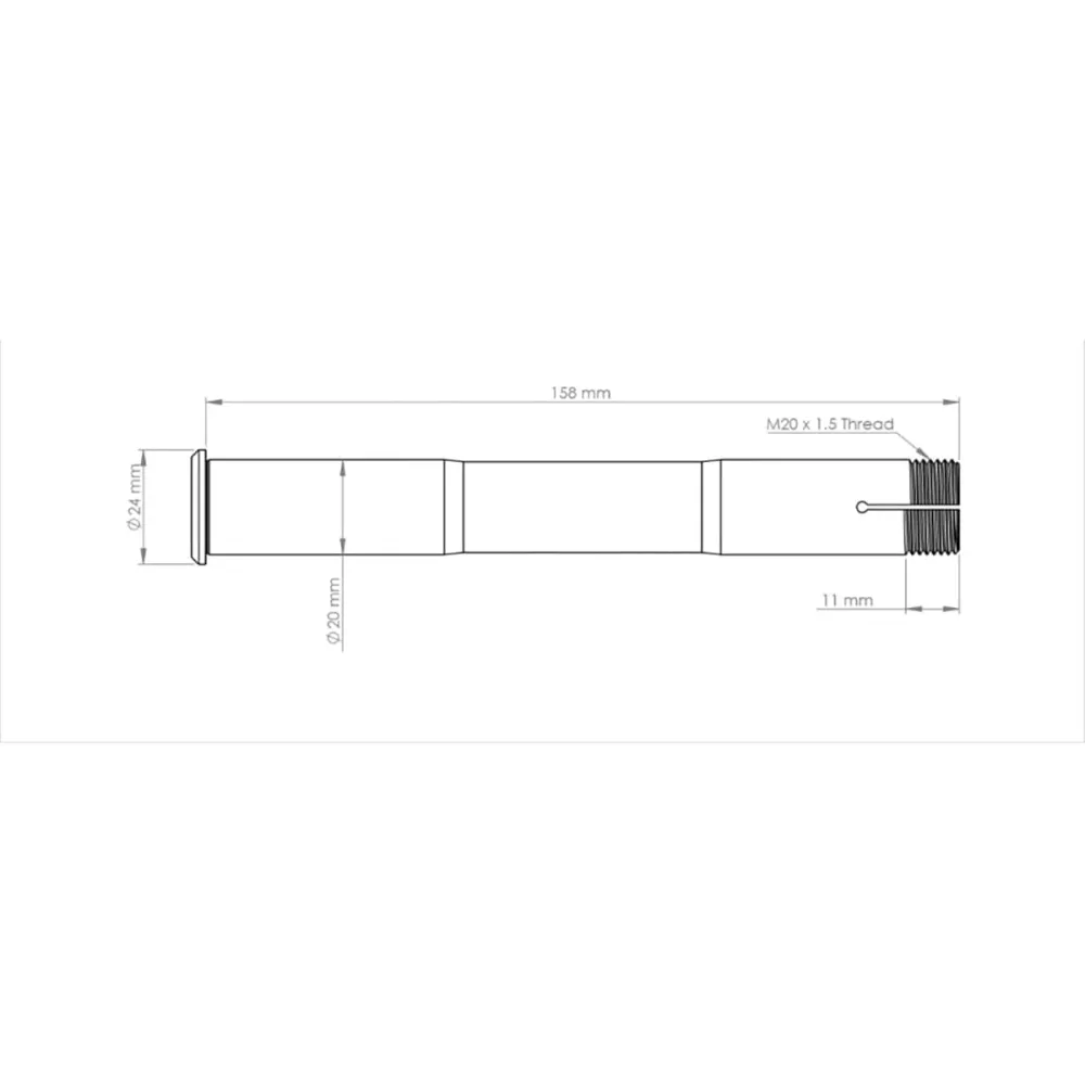 Oś przedniego koł BURGTEC do widelca Rockshox Boxxer 20x110mm czarna