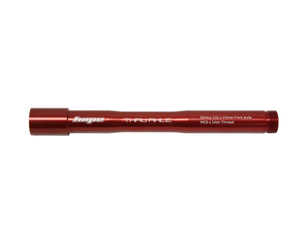 Oś przedniego koł HOPE do widelców OHLINS RXF34/RXF36/RXF38 czerwona