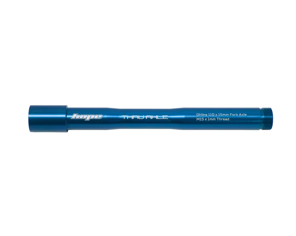 Oś przedniego koł HOPE do widelców OHLINS RXF34/RXF36/RXF38 niebieska
