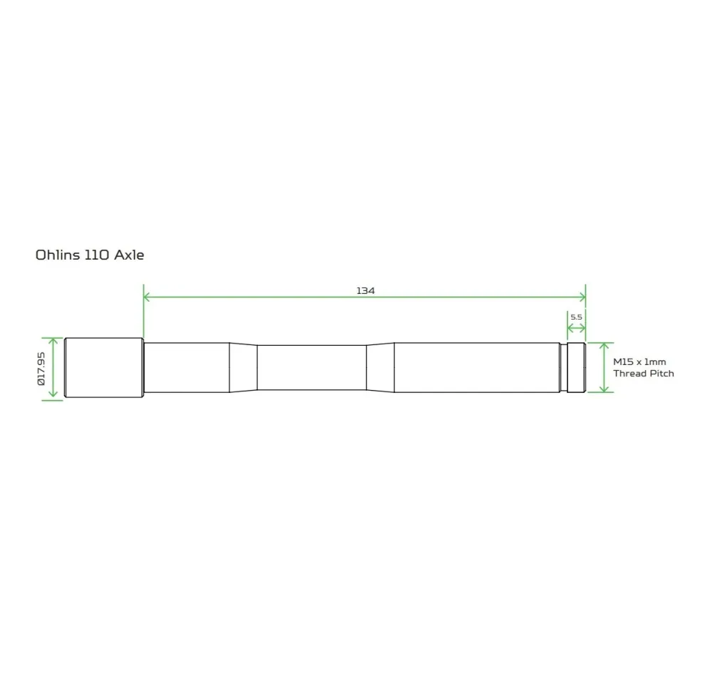 Oś przedniego koł HOPE do widelców OHLINS RXF34/RXF36/RXF38 niebieska
