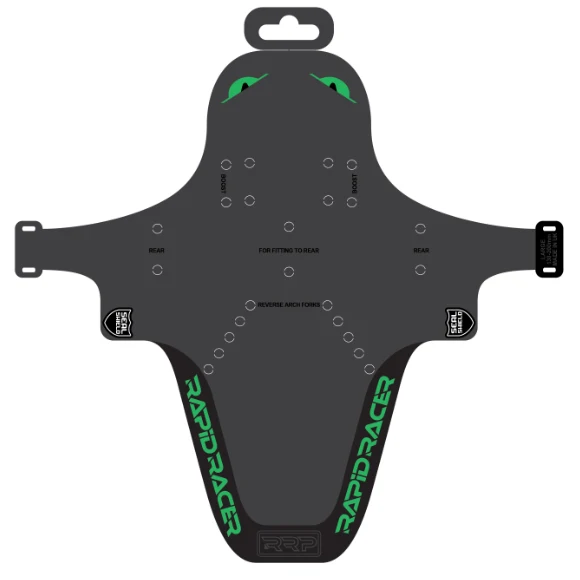 Błotniki RRP EnduroGuard Standard (widelce od 80 do 120 mm) Czarny/Zielony fluorescencyjny