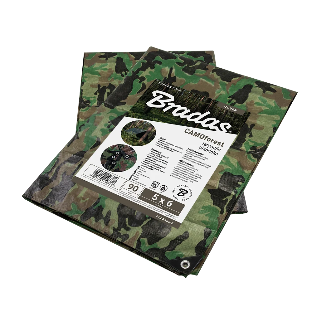 Plandeka kamuflażowa CAMOforest 10 x 12 m 90 g do ochrony i maskowania dużych powierzchni | PLCF9010/12