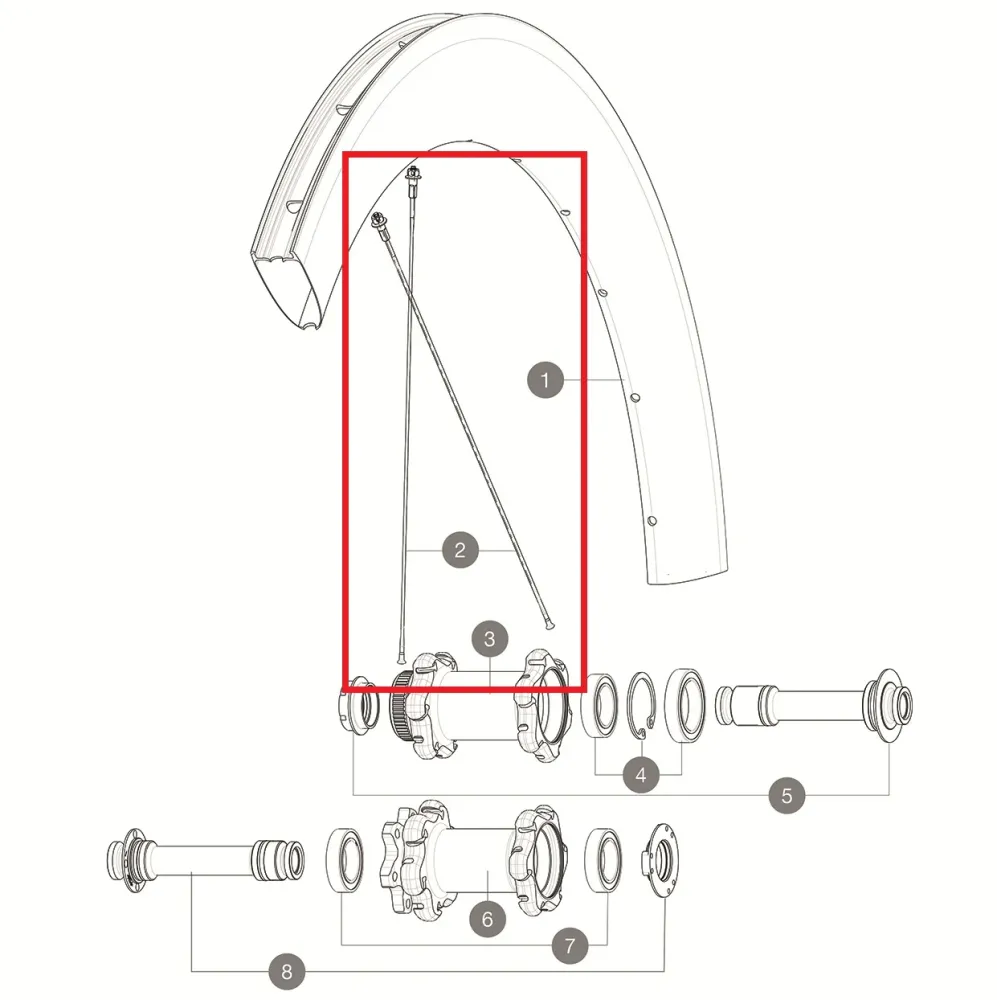 Zestaw 12 szprych MAVIC COMETE PRO CARBON SL T UST / COSMIC PRO CARBON UST 253 mm przód/tył
