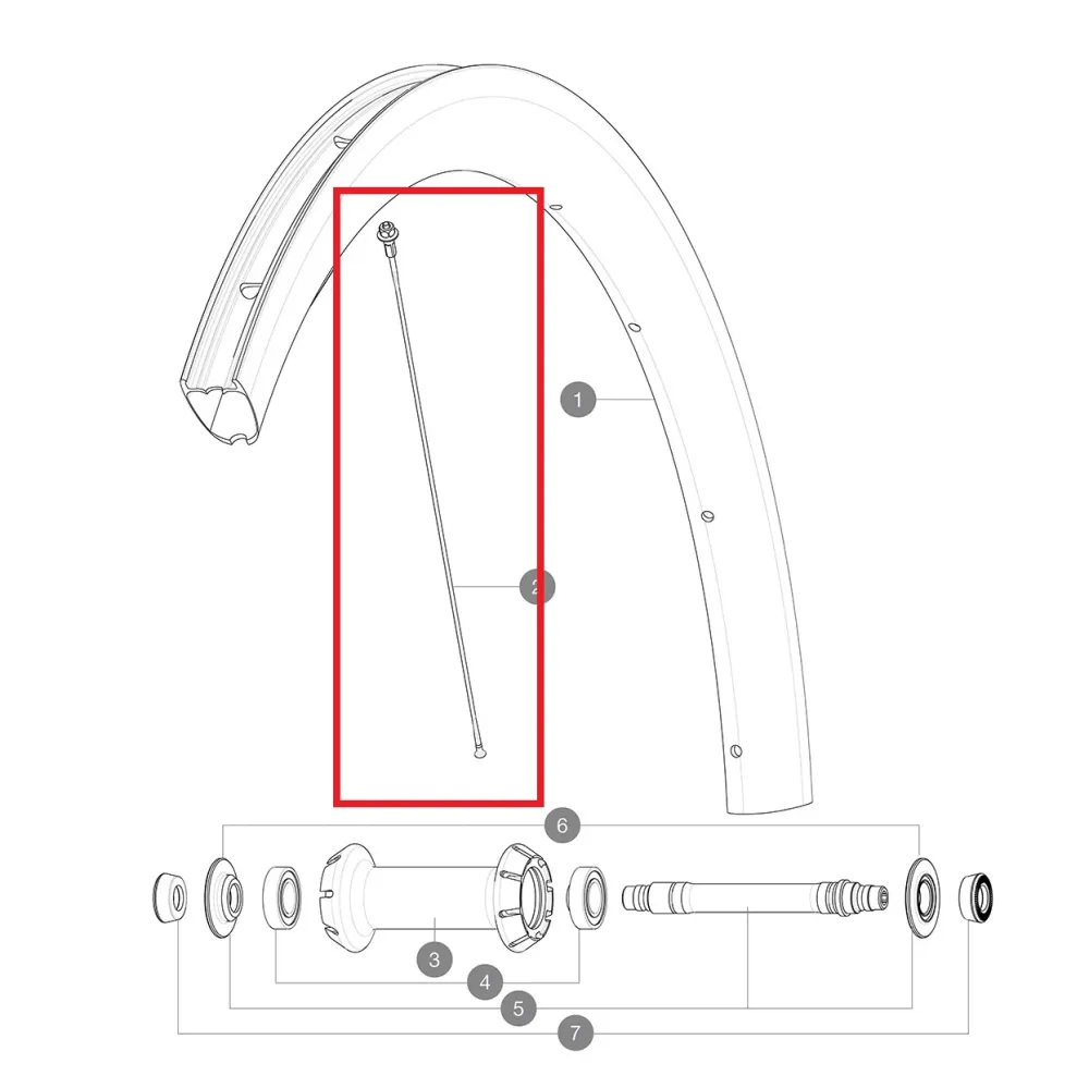 Zestaw 12 szprych MAVIC COSMIC PRO CARBON 260 mm przód/tył