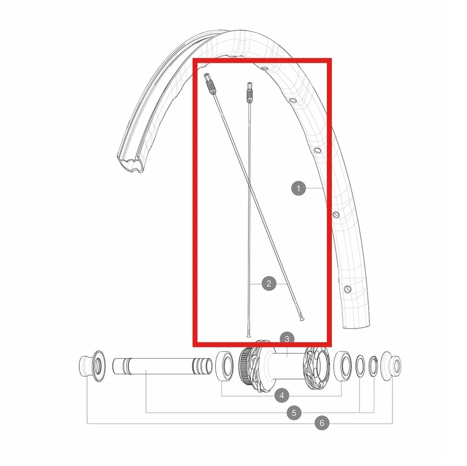 Zestaw 12 szprych MAVIC KSYRIUM SL DISC AERO 294 mm M7/7 przód/tył