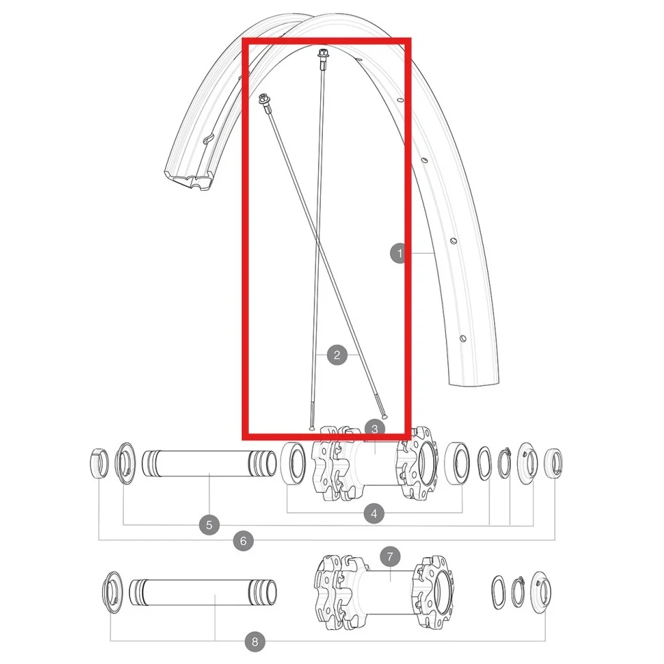 Zestaw 12 tylnych szprych MAVIC CROSSONE/CROSSRIDE FTS-X/CROSSMAX/XA 27,5" 276 mm