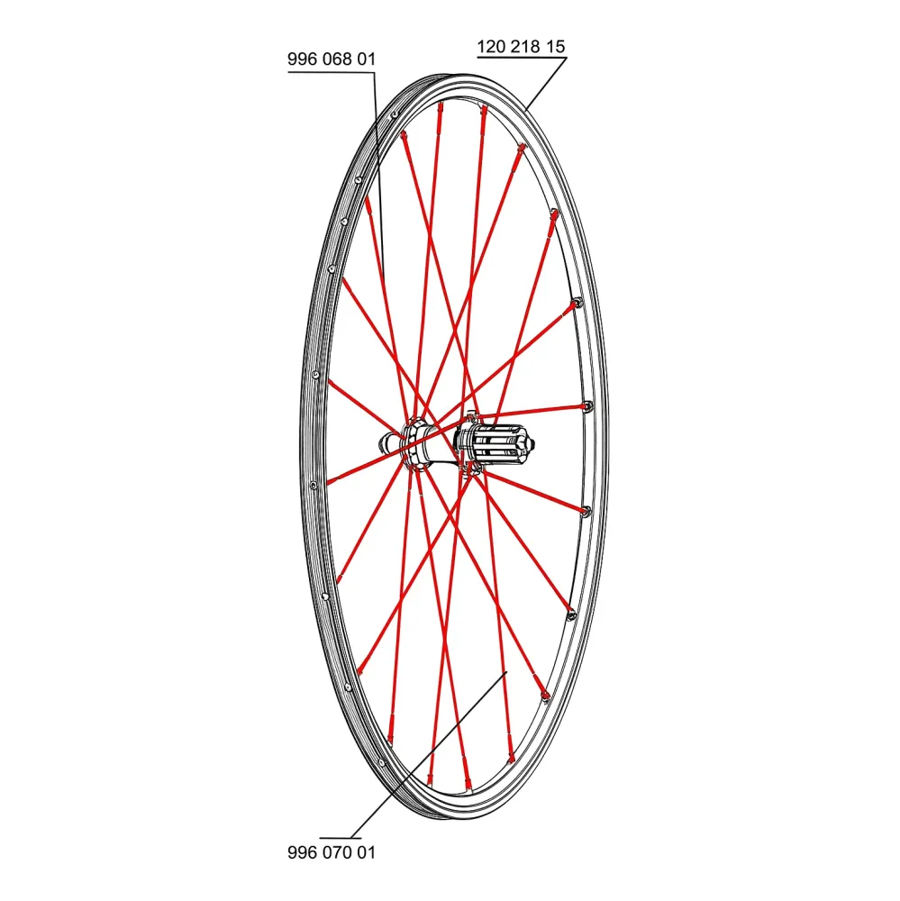 Zestaw 10 tylnych szprych MAVIC CROSSRIDE UB 276 mm