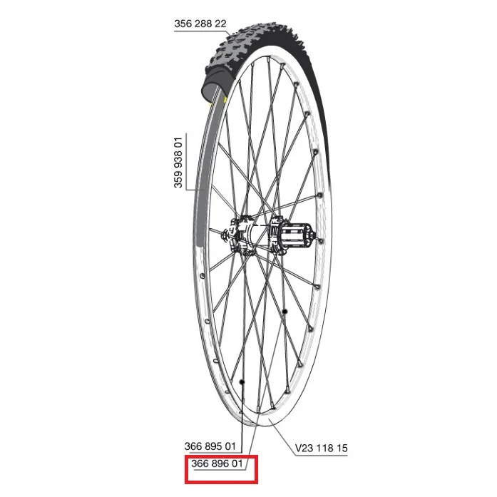 Zestaw 12 tylnych szprych MAVIC CROSSROC/CROSSRIDE UST/CROSSMAX ELITE/XA ELITE 29" KSYRIUM UST Disc/AKSIUM UST Disc 293 mm