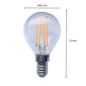 Żarówka LED Filament E14 w kształcie świecy - nastrojowa i energooszczędna - 1,6 W, 2100 K MDRLED®