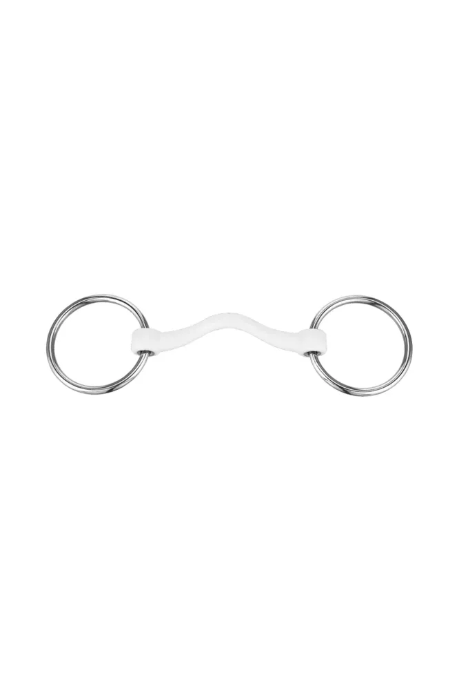 Nathe CM wędzidło, miękka prosta z łukiem, 15 mm, termoplast Metall 140 mm