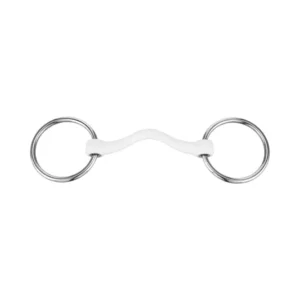 Nathe CM wędzidło, miękka prosta z łukiem, 15 mm, termoplast Metall 140 mm