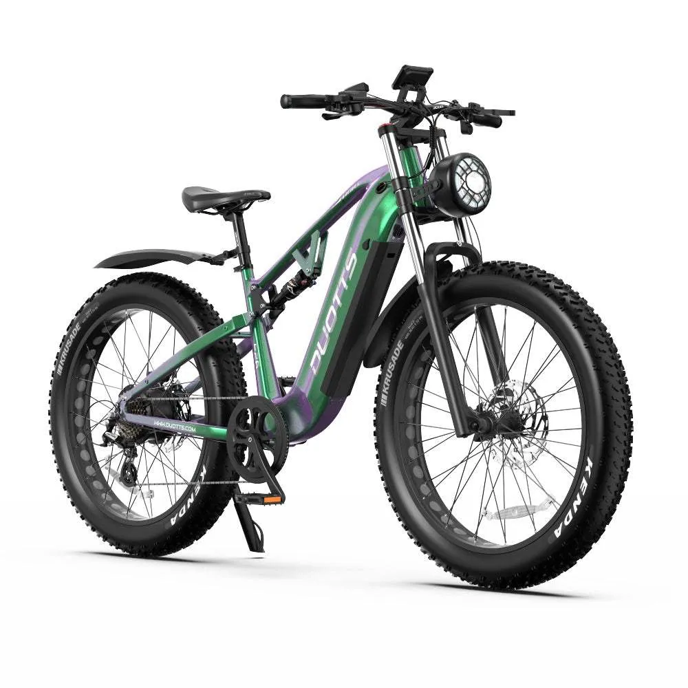 DUOTTS E26 750W Bafang Motor 26" Fat Bike 960Wh Full Suspension E-MTB Wsparcie APP