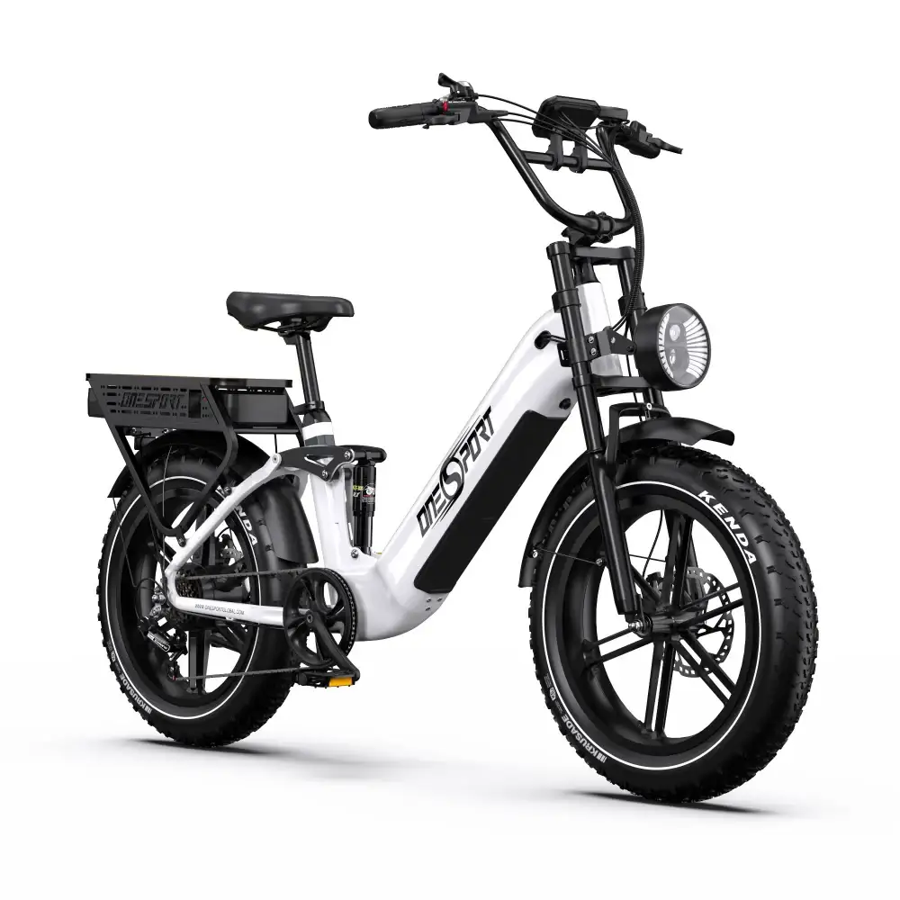 Onesport OT08 Pro 500W 20" Fat Bike Podwójne Baterie 1728Wh E-rower z Niskim Przełomem Wsparcie Aplikacji