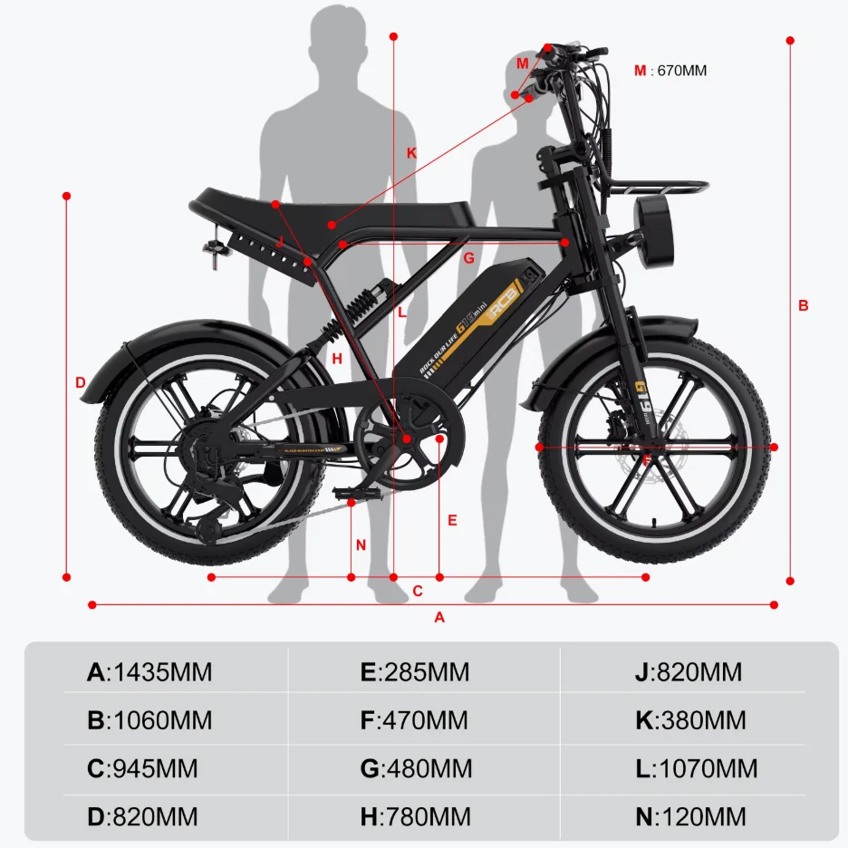 RCB G19 mini rower elektryczny dla dorosłych (aplikacja RCB)&NFC E BIKE) RCB-EU