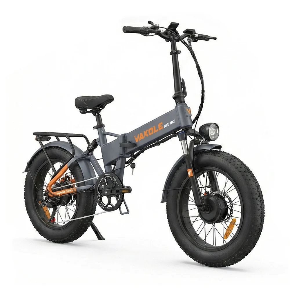 Vakole CO20 MAX 750W*2 Podwójny silnik 20" składany rower fat 960Wh z czujnikiem momentu obrotowego 20Ah bateria