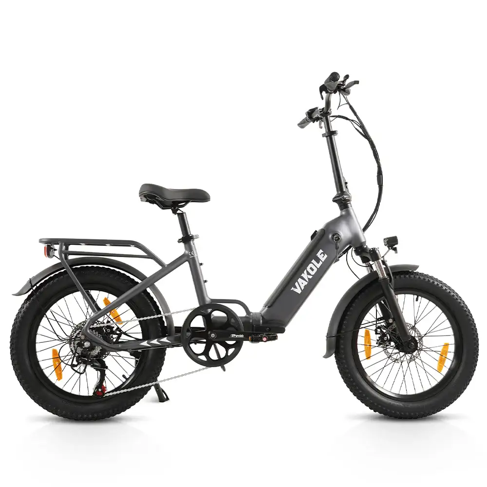 Vakole VT4 wersja 2025, składany rower elektryczny 20" 250W, kompaktowy rower miejski z baterią 36V 13Ah 468Wh