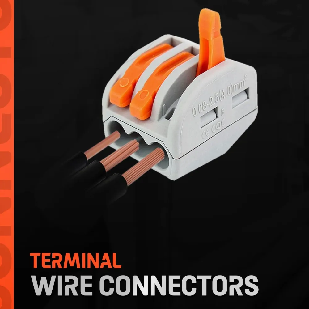 2/3/5 Way Spring Lever Wire Connectors | Reusable Terminal Block~2036