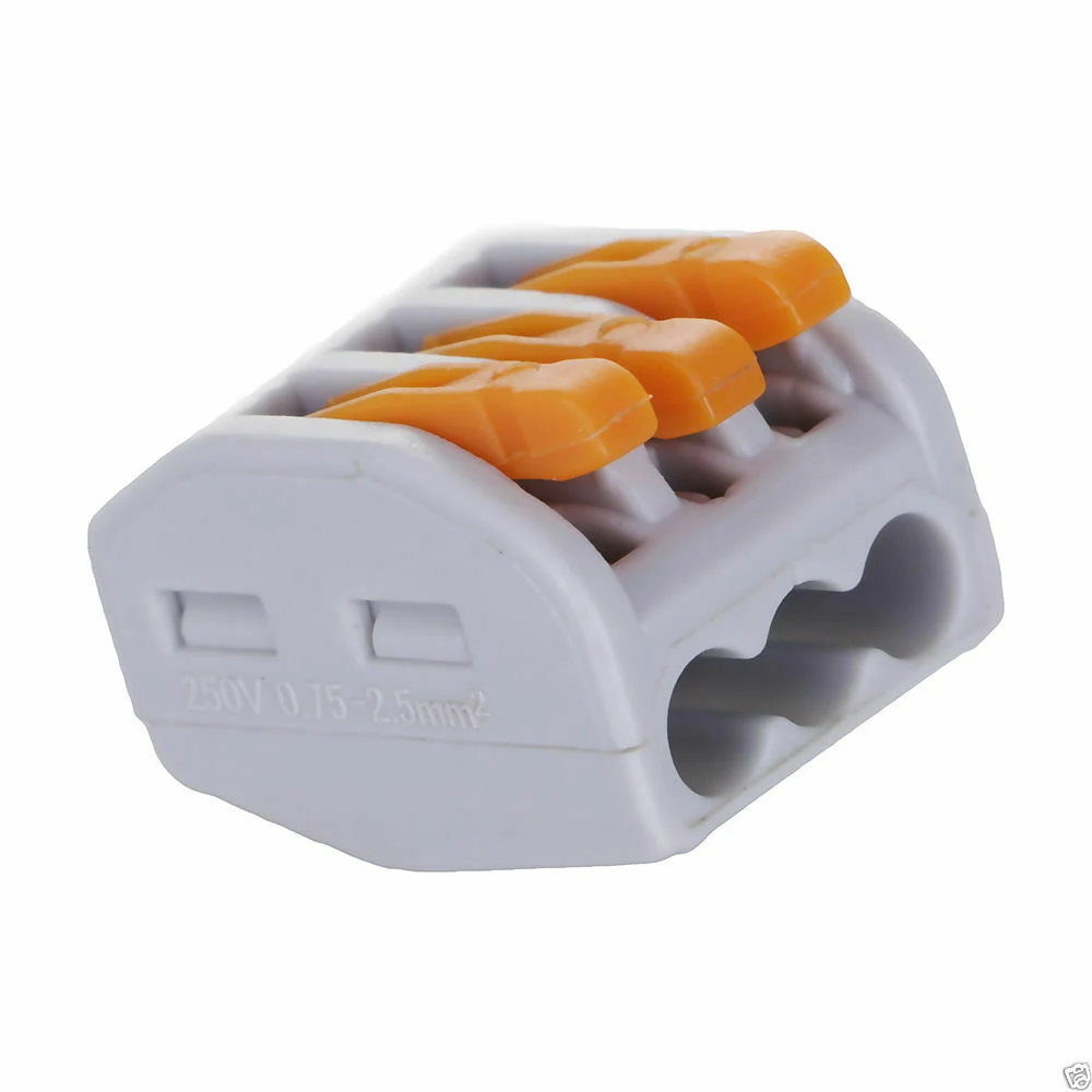 2/3/5 Way Spring Lever Wire Connectors | Reusable Terminal Block~2036