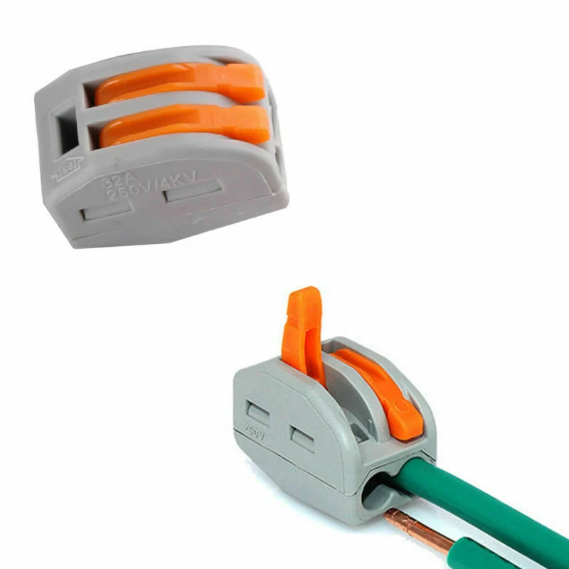 2/3/5 Way Spring Lever Wire Connectors | Reusable Terminal Block~2036