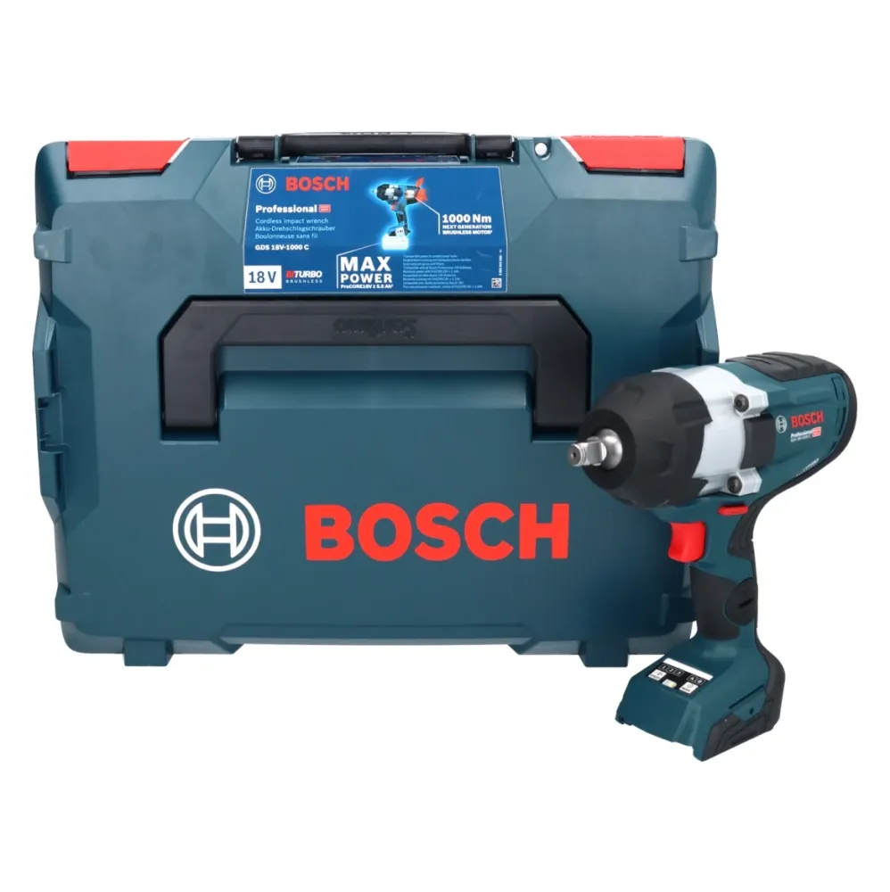 Bosch GDS 18V-1000 C Profesjonalny akumulatorowy klucz udarowy 18 V 1000 Nm BITURBO Brushless + moduł Bluetooth GCY 42 + L...