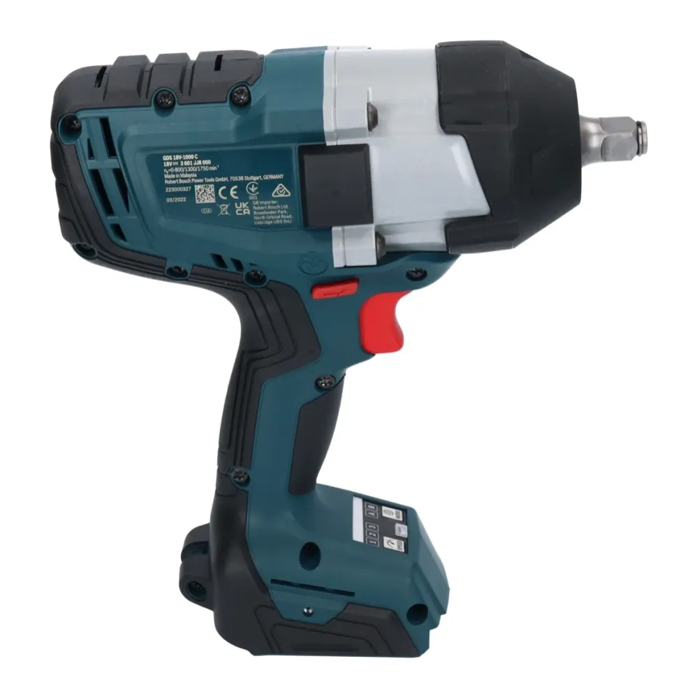 Bosch GDS 18V-1000 C Profesjonalny akumulatorowy klucz udarowy 18 V 1000 Nm BITURBO Brushless + moduł Bluetooth GCY 42 + L...